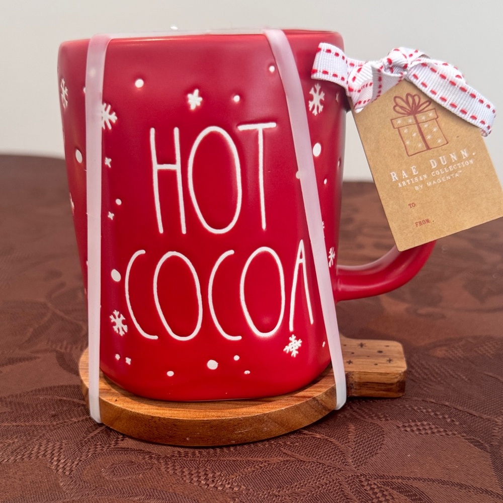 ❄️ Rae Dunn Holiday Mug with Matching Coaster